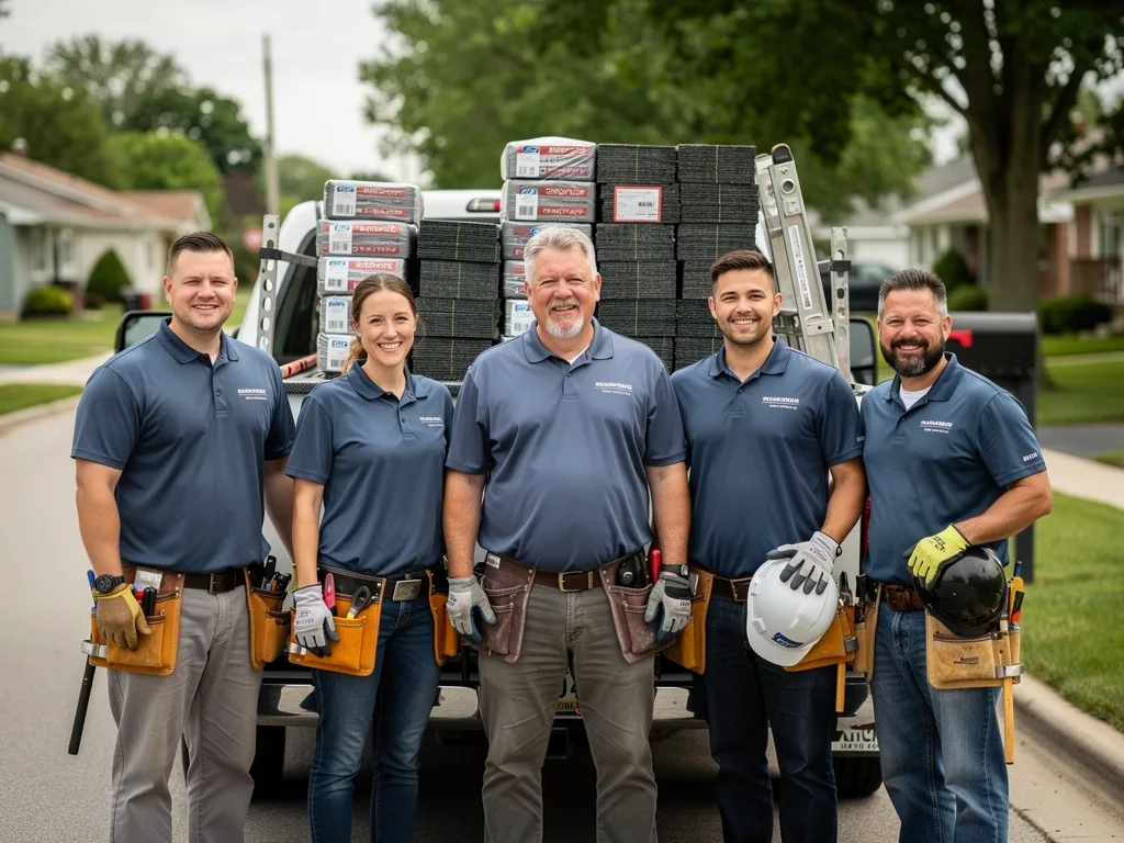 Iowa Hail Roofing team